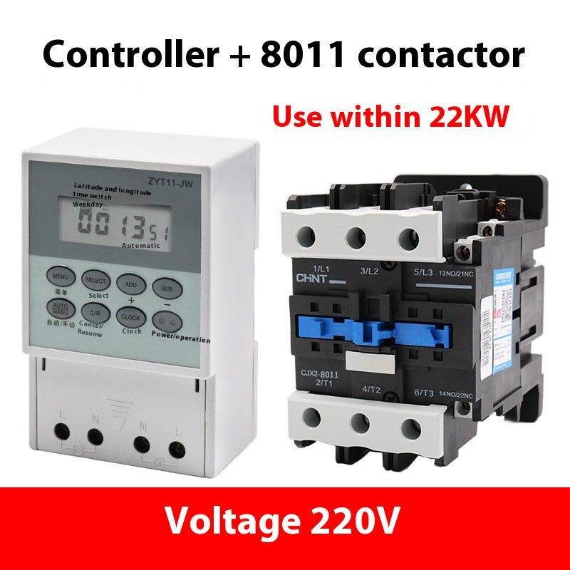 ZYT11 - JW Controller Contactor 2.2KW~25KW Power Supply Timing Switch Timing Controller 220V Controller - HomeDIYer