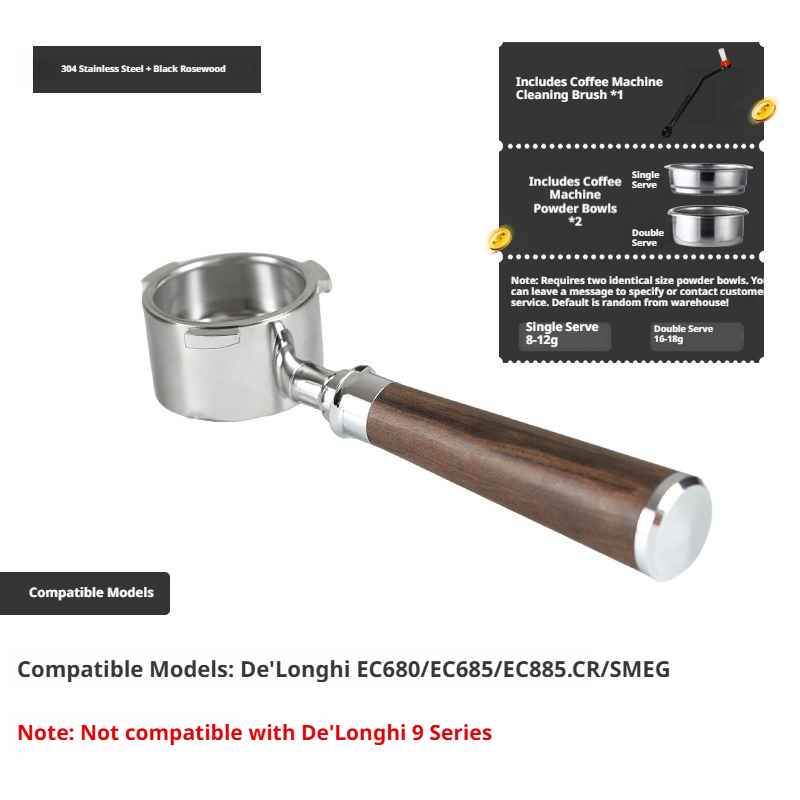 51mm Bottomless Portafilter for De'Longhi
