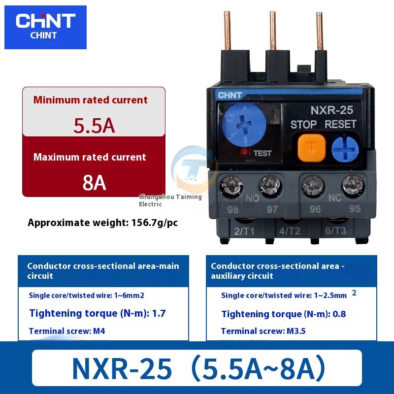 NXR - 25 Thermal Overload Relay 0.63 - 100 amp Overload Protection 3 Phase Motor Protector - HomeDIYer