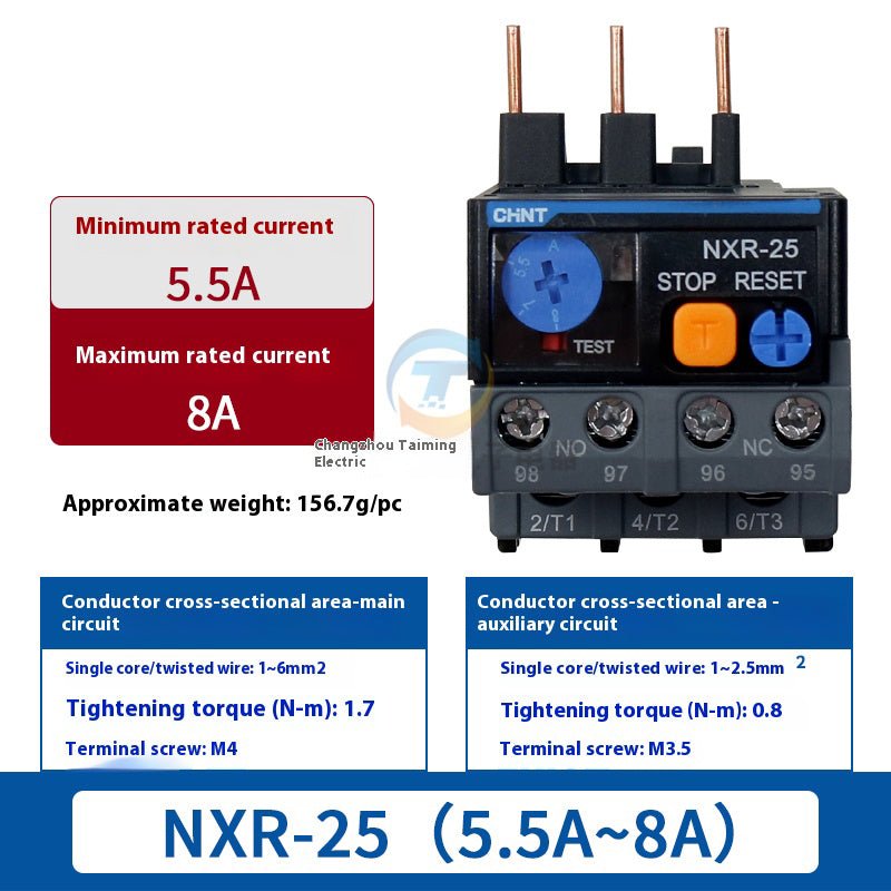 NXR - 25 Thermal Overload Relay 0.63 - 100 amp Overload Protection 3 Phase Motor Protector - HomeDIYer