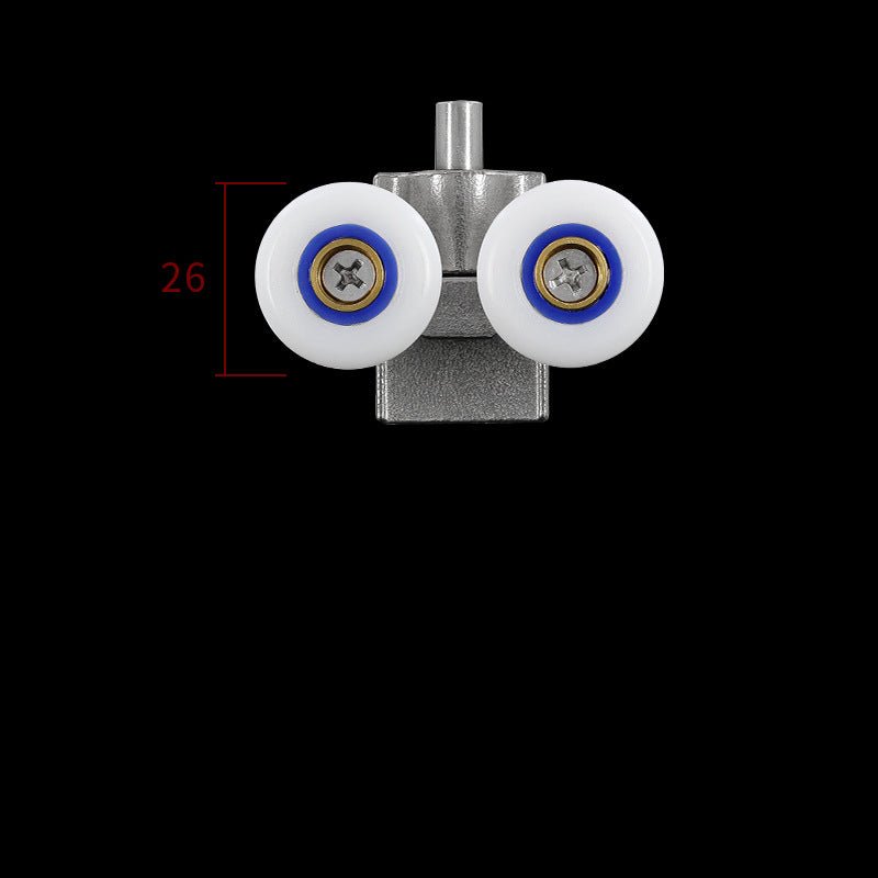 Metal Double Wheels Shower Door Rollers for 0.47inch to 0.55inch Glass Hole with Bumpers,Screw - HomeDIYer