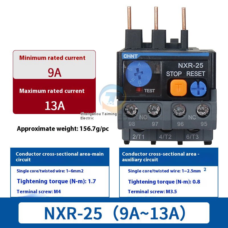 NXR - 25 Thermal Overload Relay 0.63 - 100 amp Overload Protection 3 Phase Motor Protector - HomeDIYer