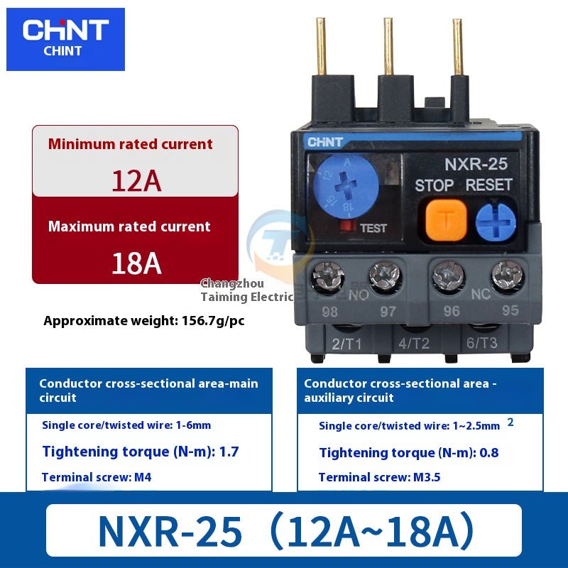 NXR - 25 Thermal Overload Relay 0.63 - 100 amp Overload Protection 3 Phase Motor Protector - HomeDIYer