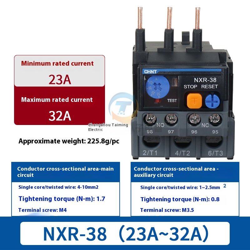 NXR - 25 Thermal Overload Relay 0.63 - 100 amp Overload Protection 3 Phase Motor Protector - HomeDIYer