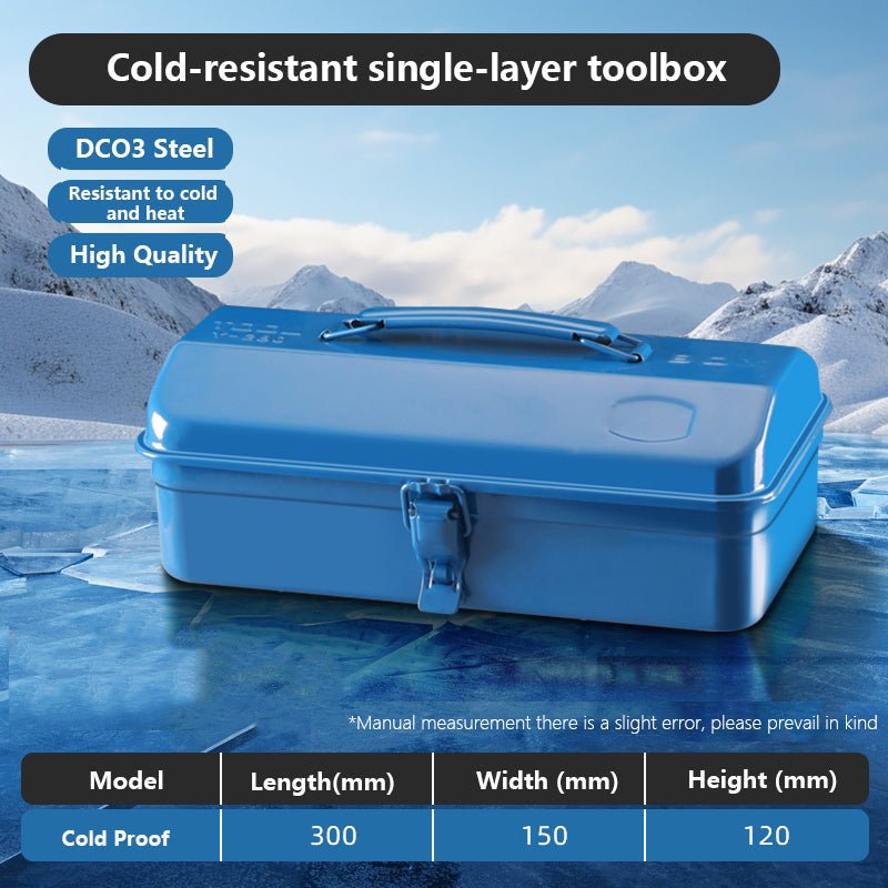 Household Multi - Functional Hardware Toolbox Industrial Grade Storage Box Empty Box Metal - HomeDIYer