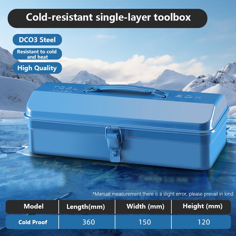 Household Multi - Functional Hardware Toolbox Industrial Grade Storage Box Empty Box Metal - HomeDIYer