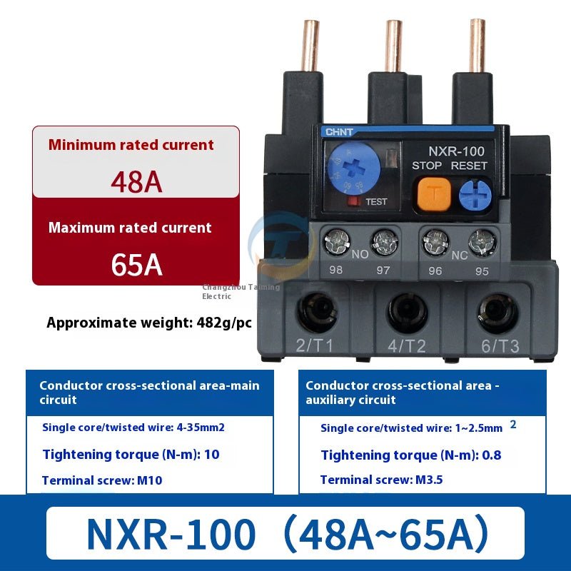 NXR - 25 Thermal Overload Relay 0.63 - 100 amp Overload Protection 3 Phase Motor Protector - HomeDIYer