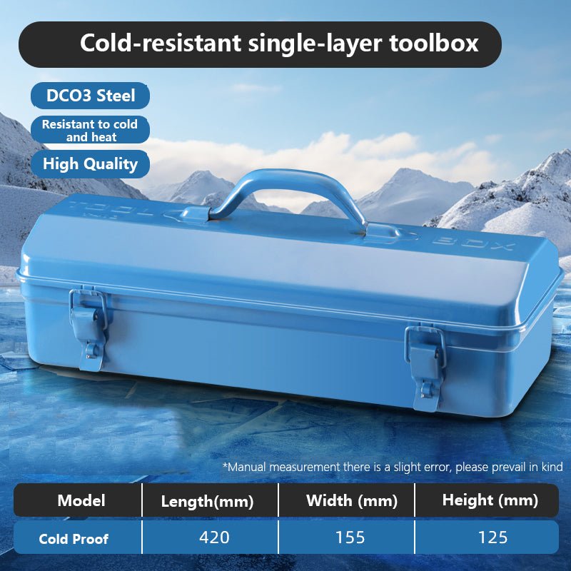 Household Multi - Functional Hardware Toolbox Industrial Grade Storage Box Empty Box Metal - HomeDIYer