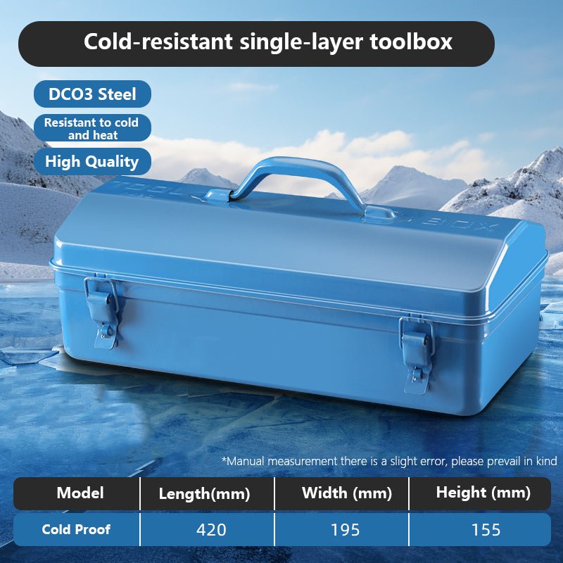 Household Multi - Functional Hardware Toolbox Industrial Grade Storage Box Empty Box Metal - HomeDIYer