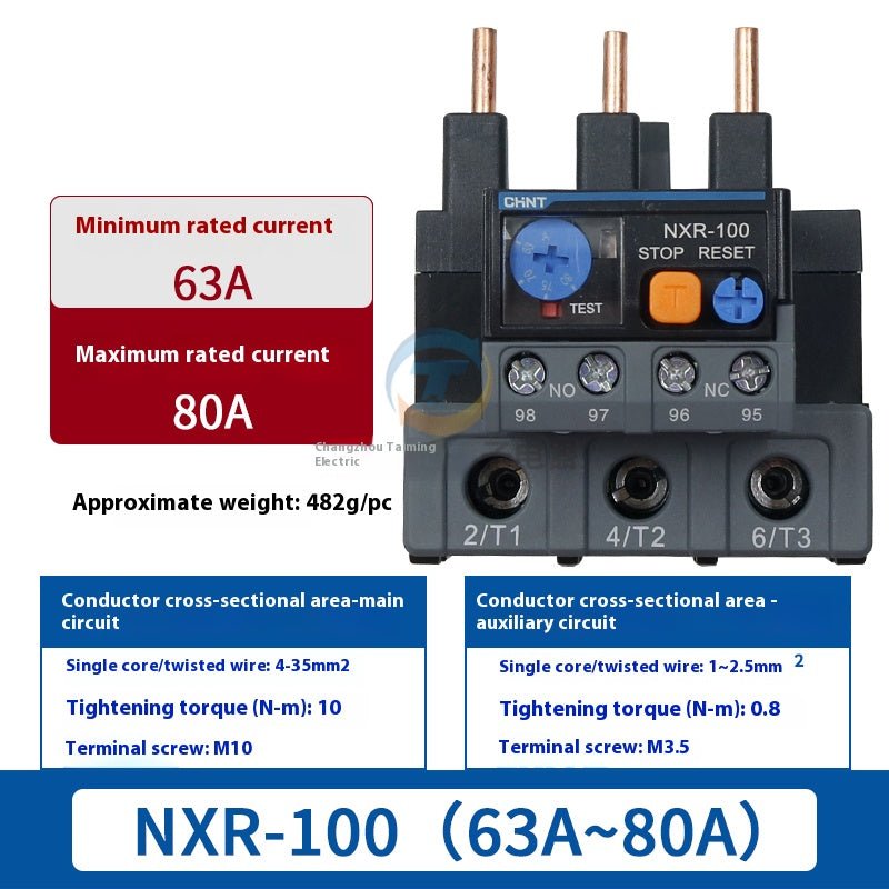 NXR - 25 Thermal Overload Relay 0.63 - 100 amp Overload Protection 3 Phase Motor Protector - HomeDIYer