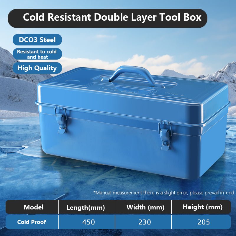 Household Multi - Functional Hardware Toolbox Industrial Grade Storage Box Empty Box Metal - HomeDIYer