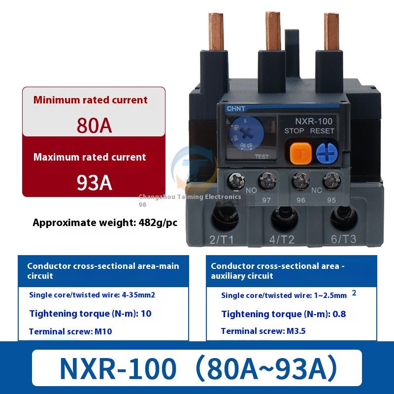 NXR - 25 Thermal Overload Relay 0.63 - 100 amp Overload Protection 3 Phase Motor Protector - HomeDIYer