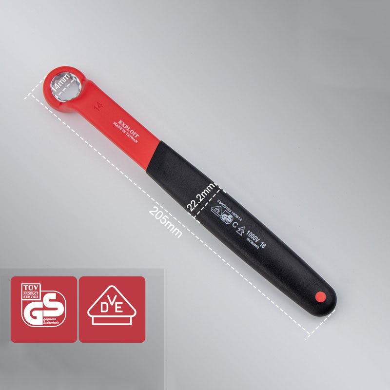 Insulated Electrician VDE Offset Ring Spanner Wrenches 8 - 24mm - HomeDIYer