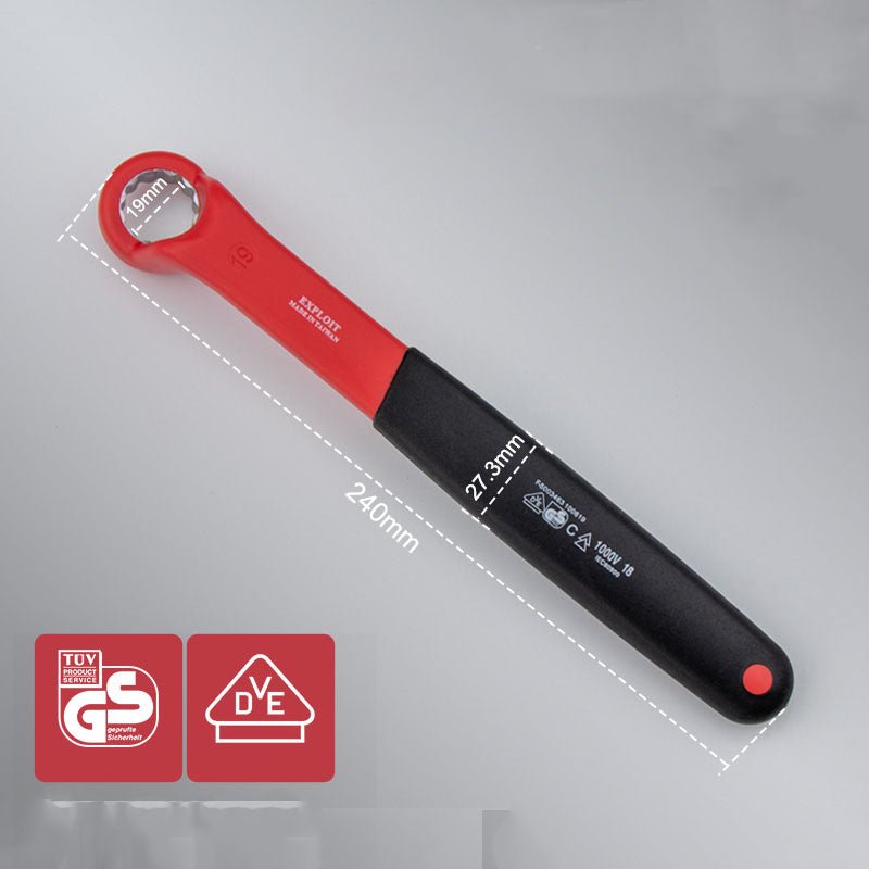 Insulated Electrician VDE Offset Ring Spanner Wrenches 8 - 24mm - HomeDIYer