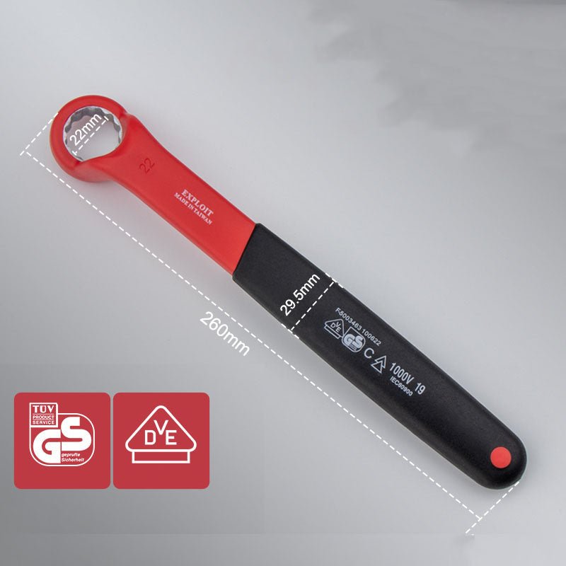 Insulated Electrician VDE Offset Ring Spanner Wrenches 8 - 24mm - HomeDIYer