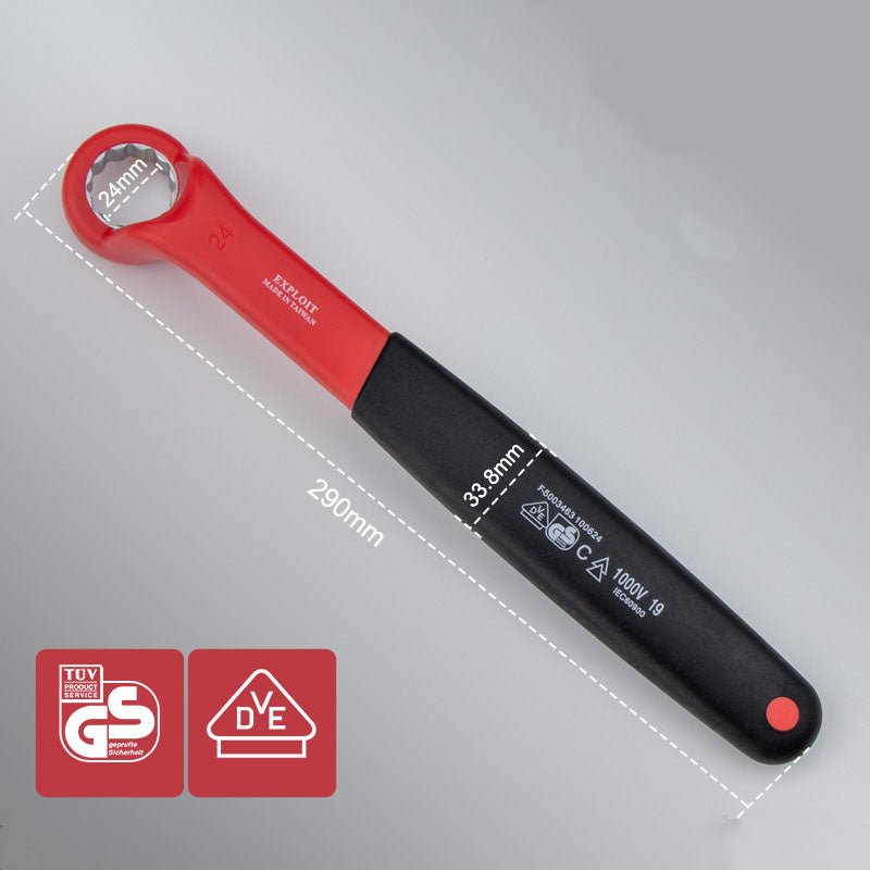 Insulated Electrician VDE Offset Ring Spanner Wrenches 8 - 24mm - HomeDIYer
