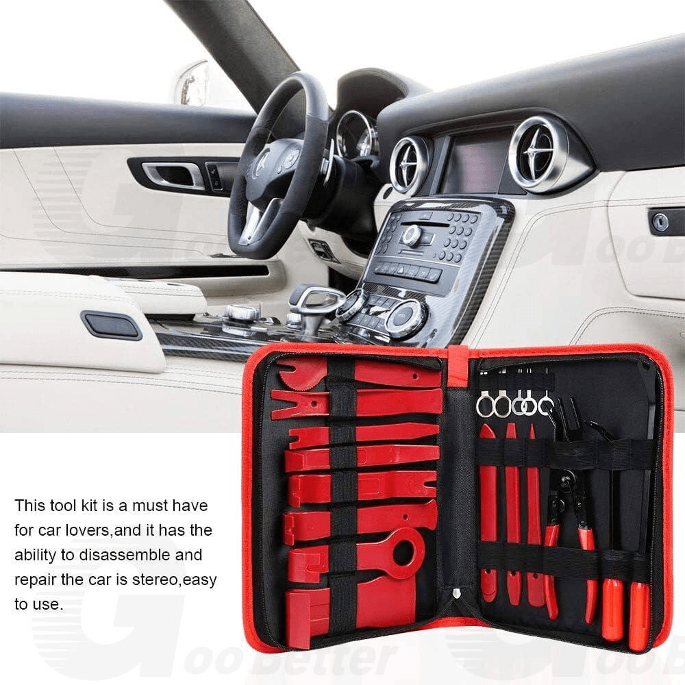 19pcs Car Trim Removal Tool Kit Radio Hand Pry Panel Door Interior Clip Plastic - HomeDIYer