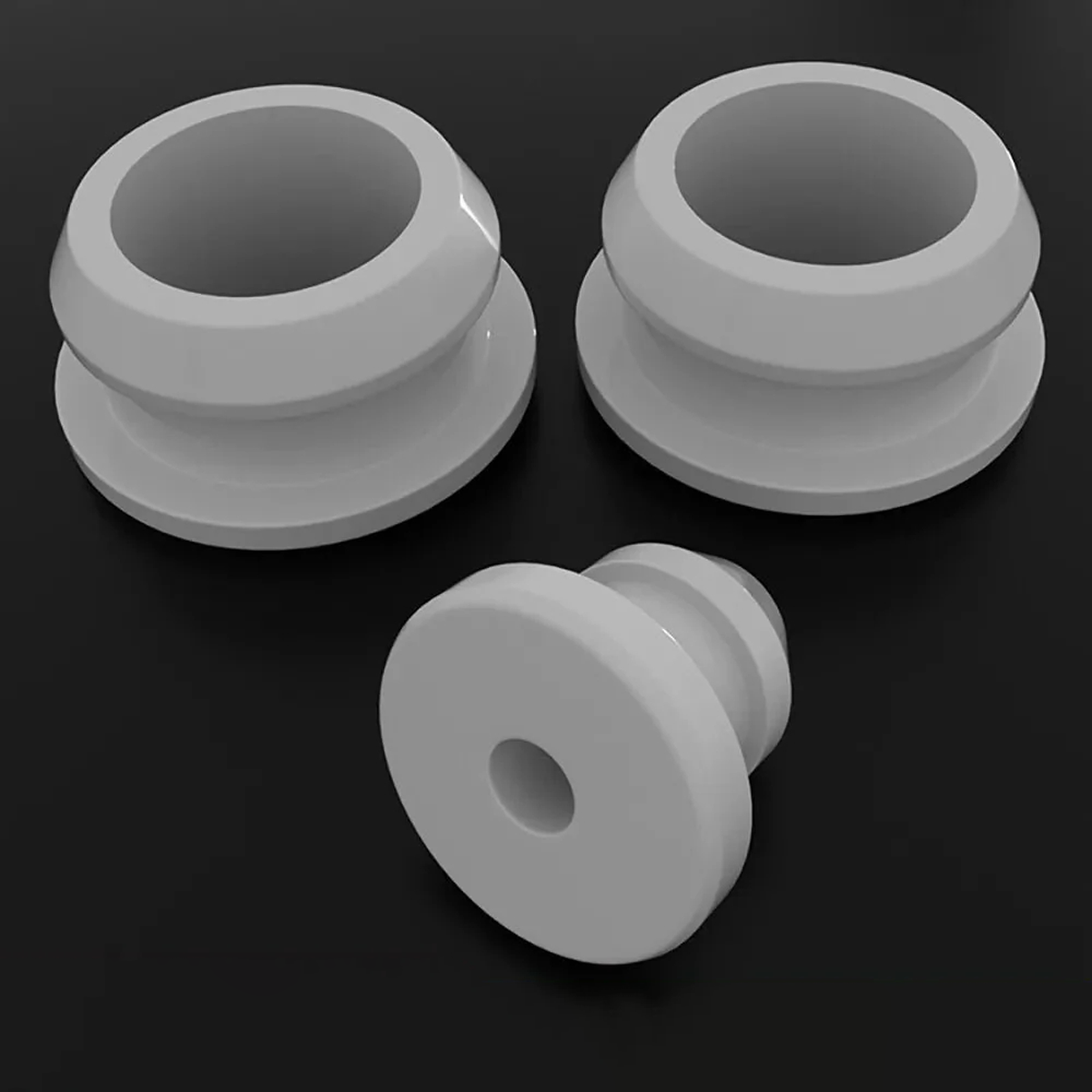 Snap Rubber Grommet Plug Seal Anti-Scratch for Electrical Box Cable Pipe White