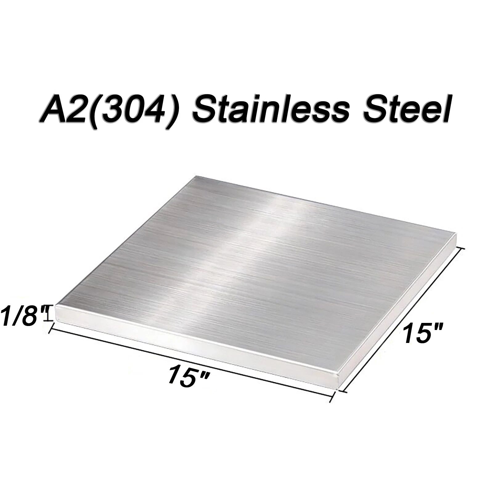 Stainless Steel Flat Plate Square Sheet Board Size: 15 "x 15" x 1/8 "