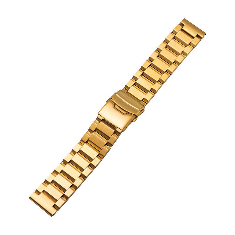 Stainless Steel Watch Band 18–25mm, 4 Colors, Side-Folding Clasp - HomeDIYer