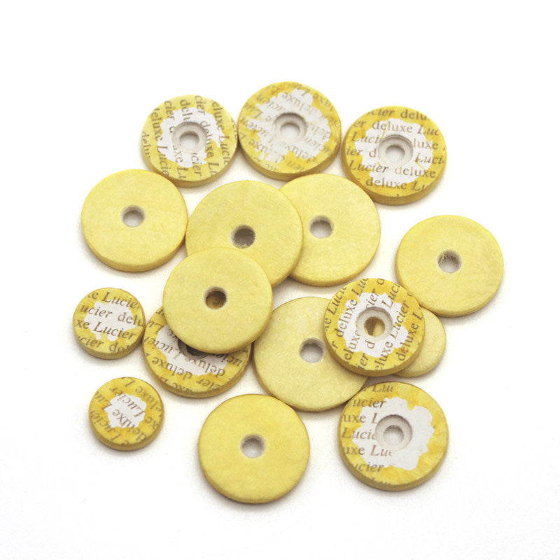 16‑Piece Closed Flute Tone Hole Sealing Pad Set – Sheep Casing, with Glue Stick