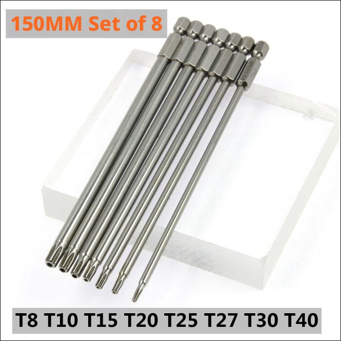 S2 Steel Torx Power Bit Set – T6, T7, T8, T9, T10, T15, T20, T25, T27, T30 Star Bits for Pneumatic & Electric Screwdrivers - HomeDIYer