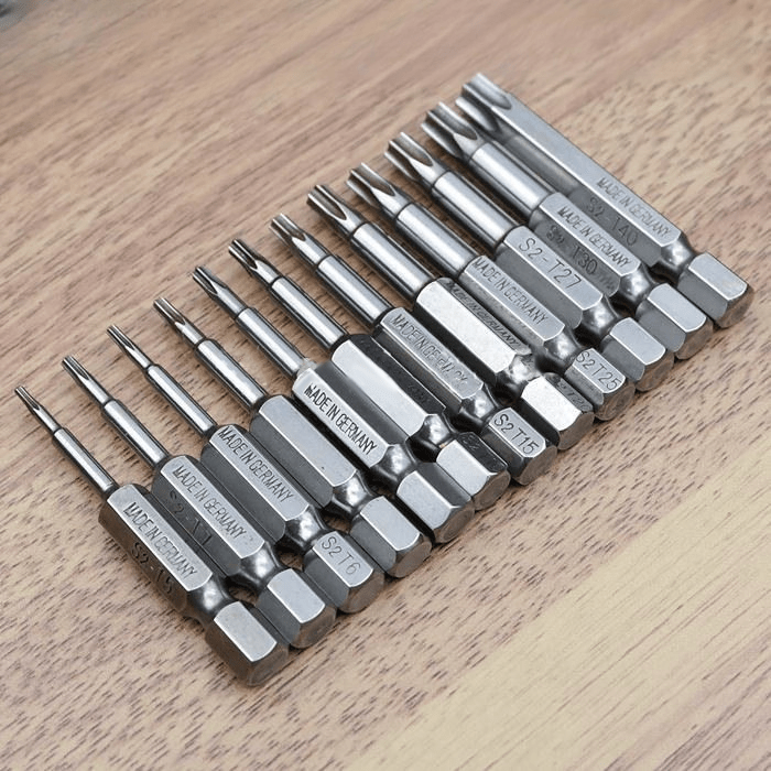 S2 Steel Torx Power Bit Set – T6, T7, T8, T9, T10, T15, T20, T25, T27, T30 Star Bits for Pneumatic & Electric Screwdrivers - HomeDIYer