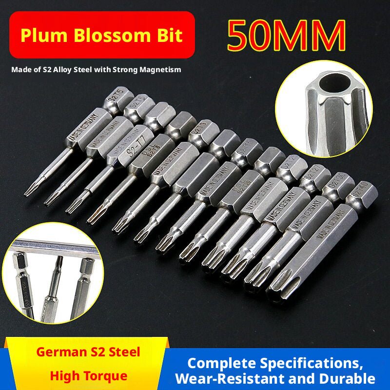 S2 Steel Torx Power Bit Set – T6, T7, T8, T9, T10, T15, T20, T25, T27, T30 Star Bits for Pneumatic & Electric Screwdrivers - HomeDIYer