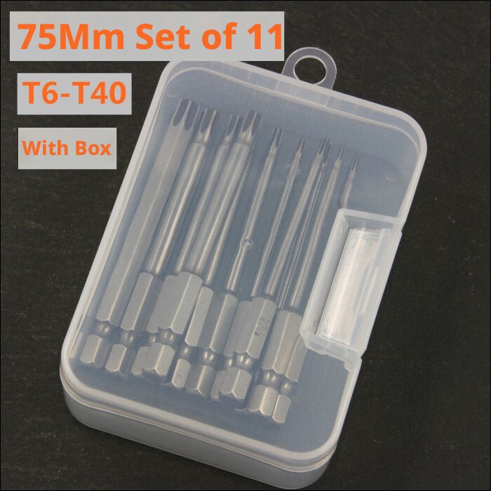 S2 Steel Torx Power Bit Set – T6, T7, T8, T9, T10, T15, T20, T25, T27, T30 Star Bits for Pneumatic & Electric Screwdrivers - HomeDIYer