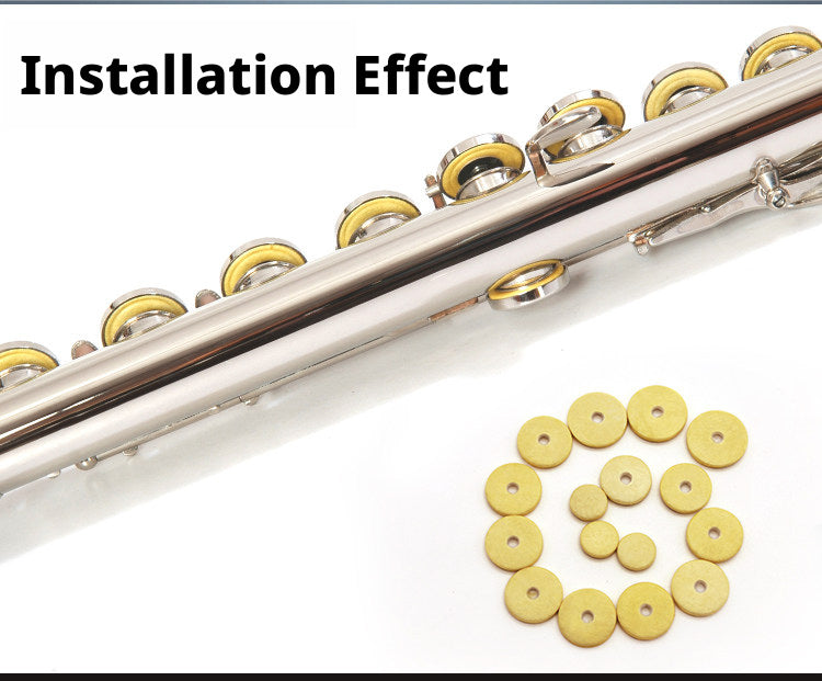 16‑Piece Closed Flute Tone Hole Sealing Pad Set – Sheep Casing, with Glue Stick