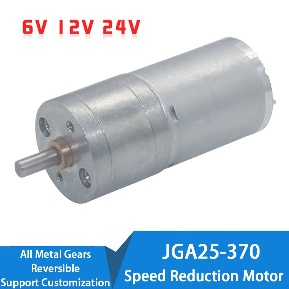 DC6V - 24V 16 - 1360RPM JGA25 - 370 Speed Reduction Motor With Metal Gear High Torque - HomeDIYer