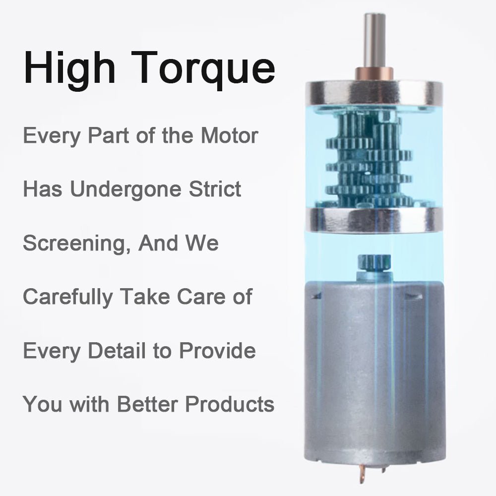 25GA370 Micro DC 12V/24V Metal Gear Gearbox Motor 5 - 500RPM 5 - 35W Reduction Motor - HomeDIYer