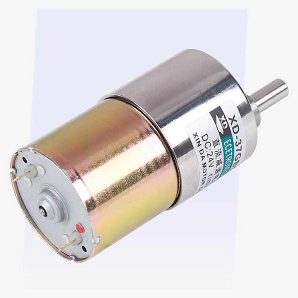37GA520 DC 12V/24V Metal Gear Reduction Motor 5 - 600RPM Central/Eccentric Shaft - HomeDIYer