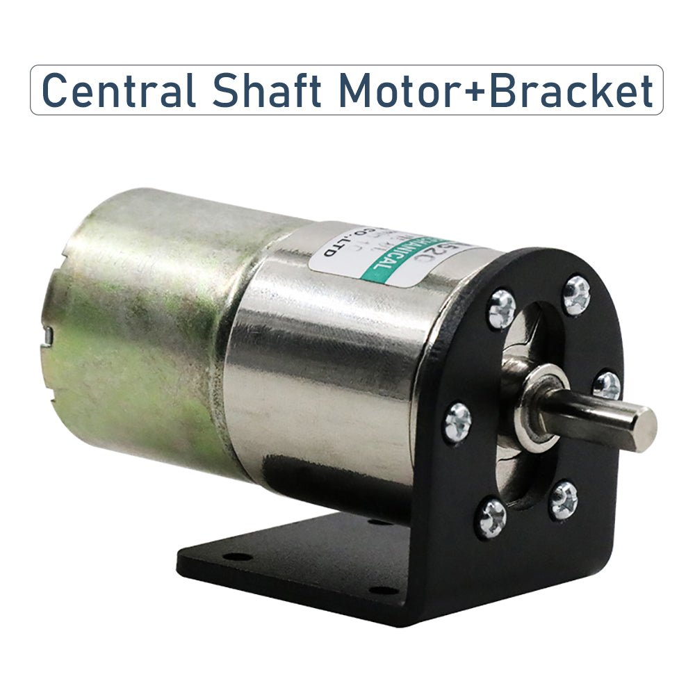 37GA520 DC 12V/24V Metal Gear Reduction Motor 5 - 600RPM Central/Eccentric Shaft - HomeDIYer