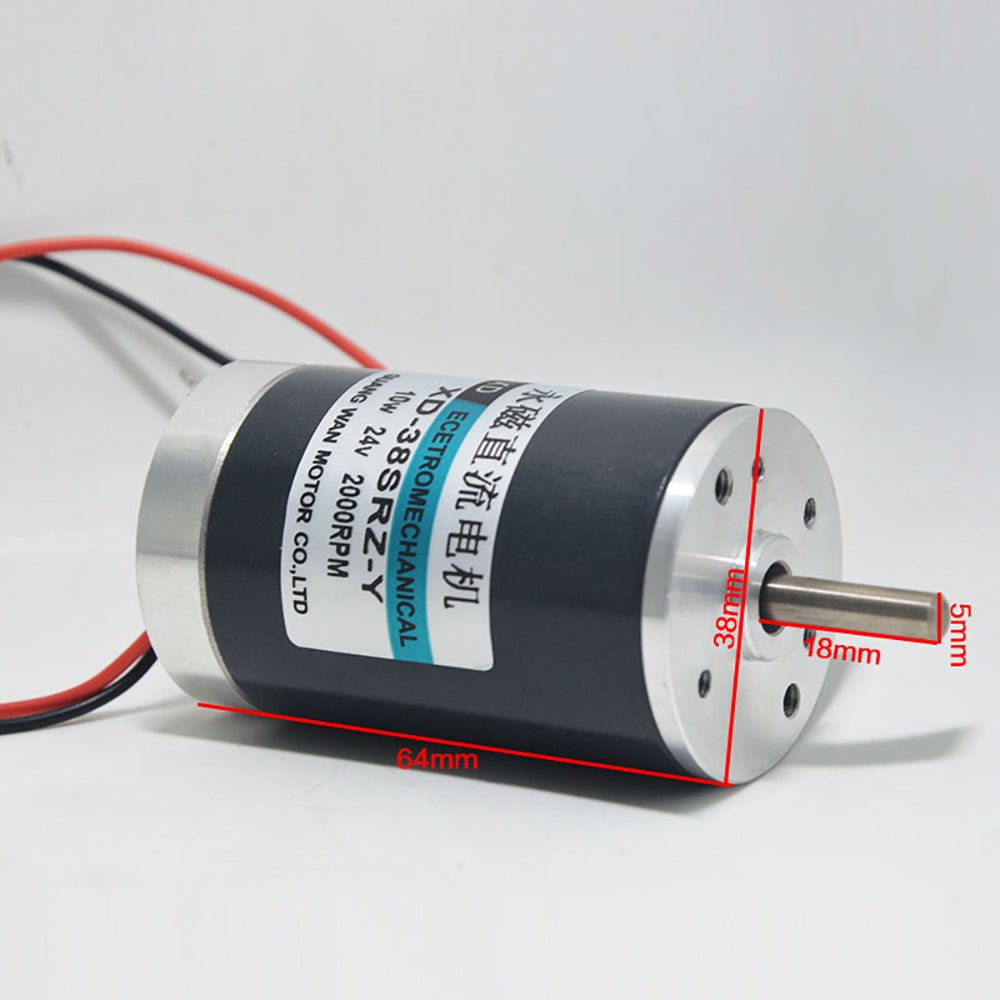 38SRZ - Y Motor DC12V/24V 2000 - 6000RPM 10W High Speed Permanent Magnet For Toy DIY - HomeDIYer