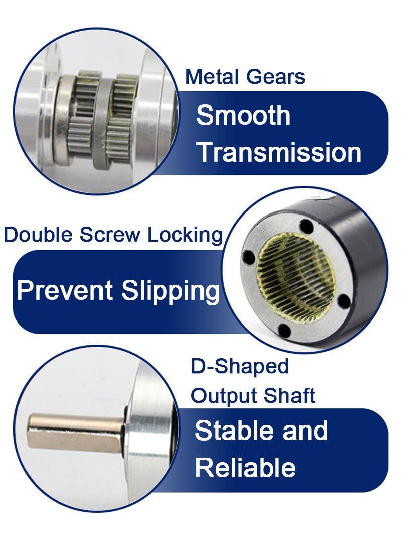 DC 12V/24V Planetary Gearbox Gear Motor 5RPM - 400RPM 10W High Torque 38GA/38SRZ - HomeDIYer