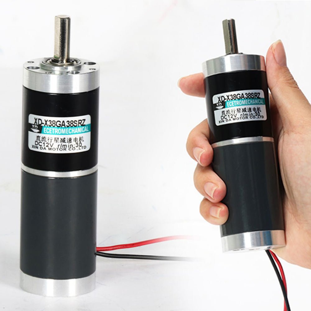 DC 12V/24V Planetary Gearbox Gear Motor 5RPM - 400RPM 10W High Torque 38GA/38SRZ - HomeDIYer