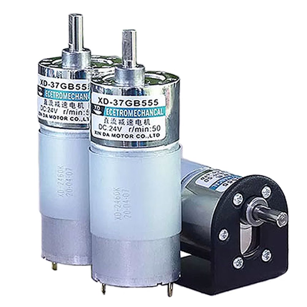 37GB555 Micro DC 12V/24V Metal Gear Gearbox Motor 10 - 600RPM 15W Reduction Motor - HomeDIYer