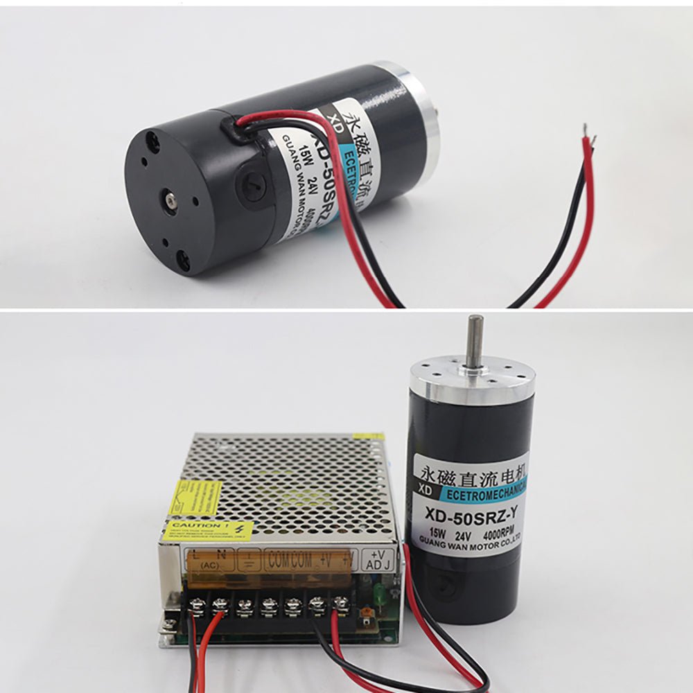 Permanent Magnet Motor DC 12V/24V 2000 - 8000RPM 15W High Speed 50SRZ - Y Reversible - HomeDIYer