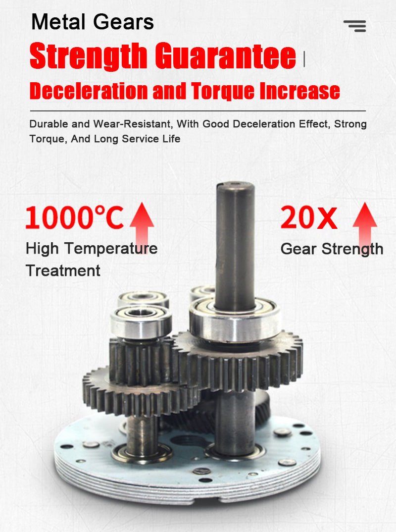 2D15GN - C Gear Motor DC 12V/24V 10 - 600RPM 15W Gearbox Reduction Motor Reversible - HomeDIYer