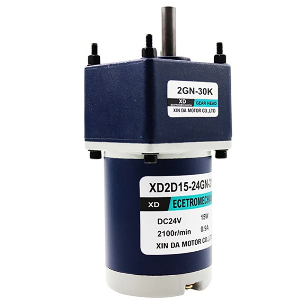 2D15GN - C Gear Motor DC 12V/24V 10 - 600RPM 15W Gearbox Reduction Motor Reversible - HomeDIYer