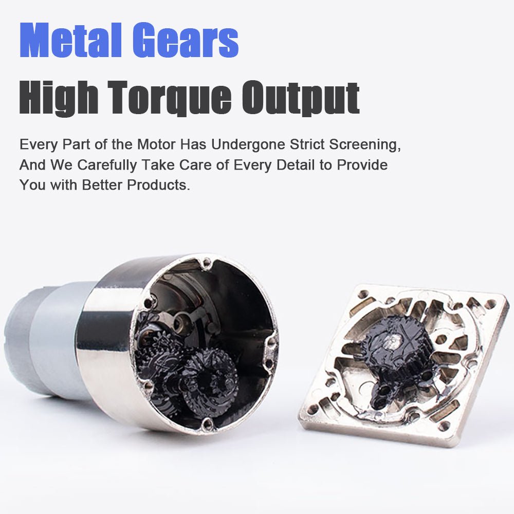 DC 12V/24V Gear Motor 35W 5~400RPM CW/CCW High Torque All Metal GearBox 60GA775 - HomeDIYer