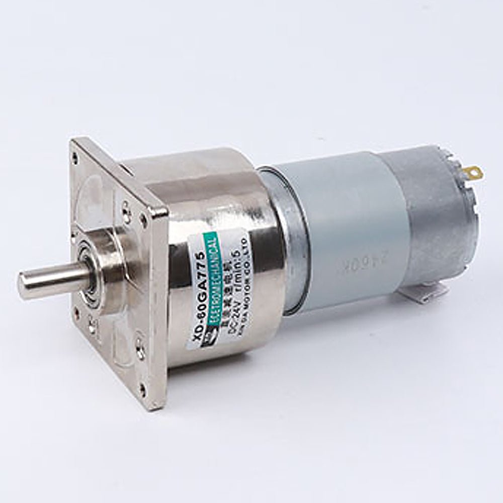 DC 12V/24V Gear Motor 35W 5~400RPM CW/CCW High Torque All Metal GearBox 60GA775 - HomeDIYer