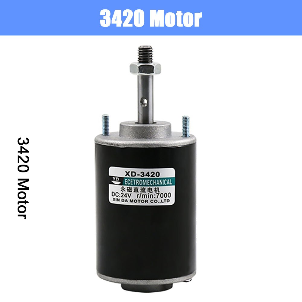 DC 12/24V Permanent Magnet High Speed Mini Motor 30W CW/CCW 3500/7000RPM XD - 3420 - HomeDIYer