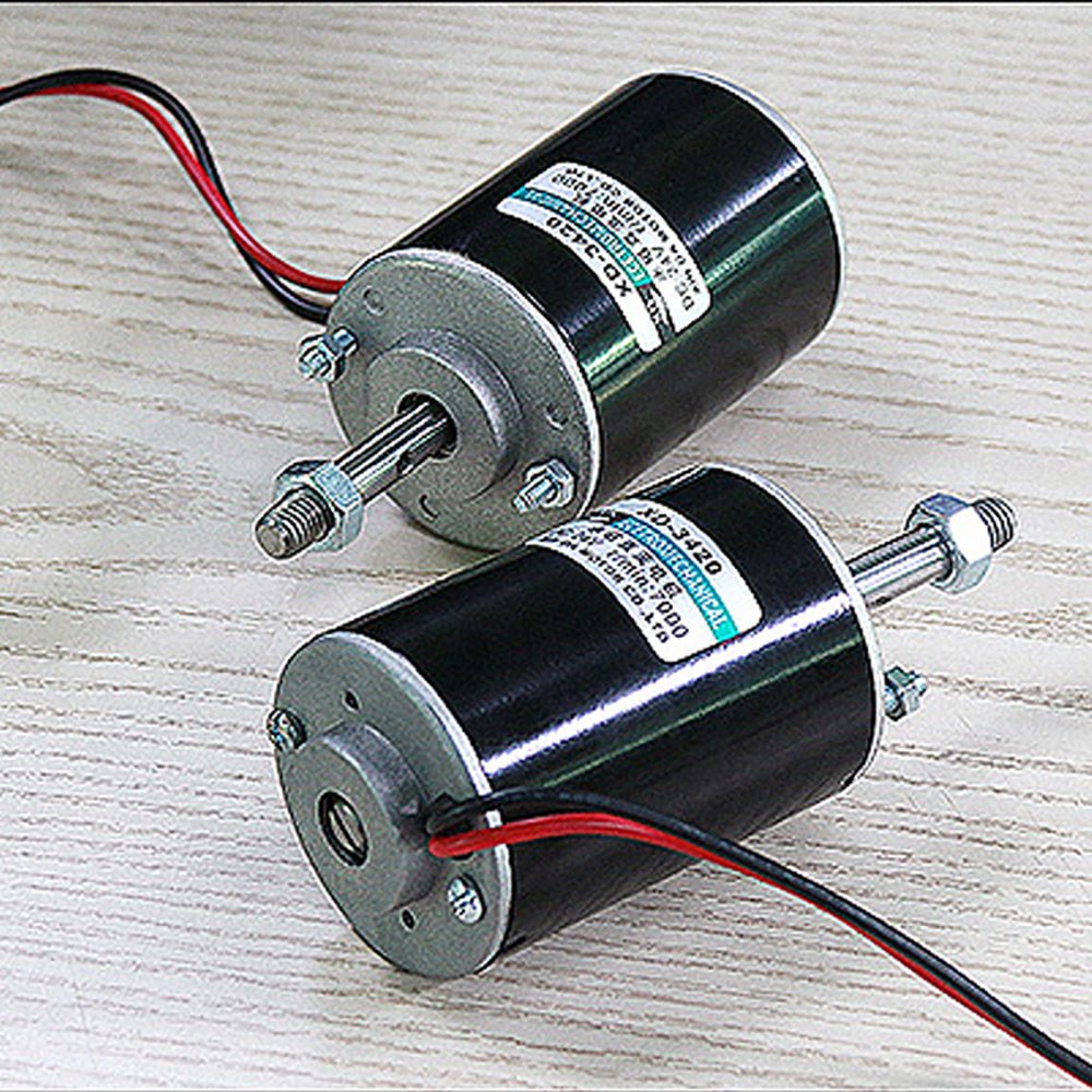 DC 12/24V Permanent Magnet High Speed Mini Motor 30W CW/CCW 3500/7000RPM XD - 3420 - HomeDIYer