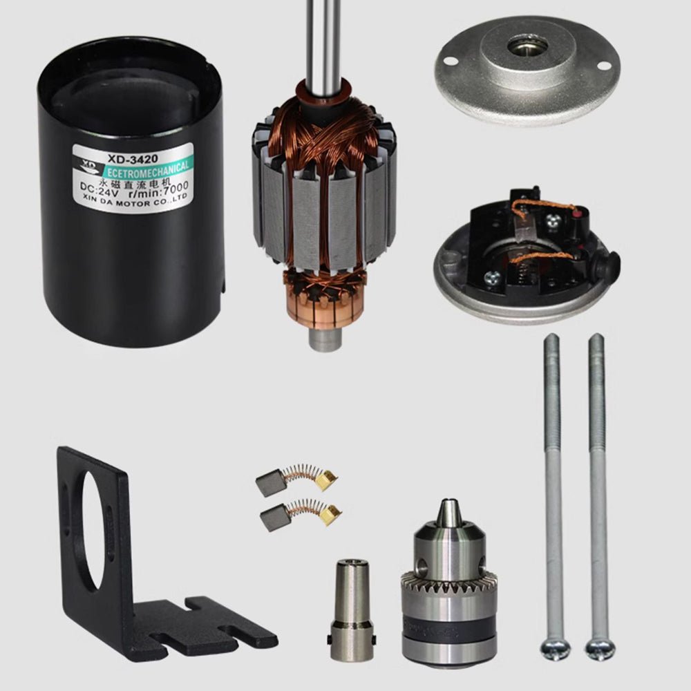 DC 12/24V Permanent Magnet High Speed Mini Motor 30W CW/CCW 3500/7000RPM XD - 3420 - HomeDIYer