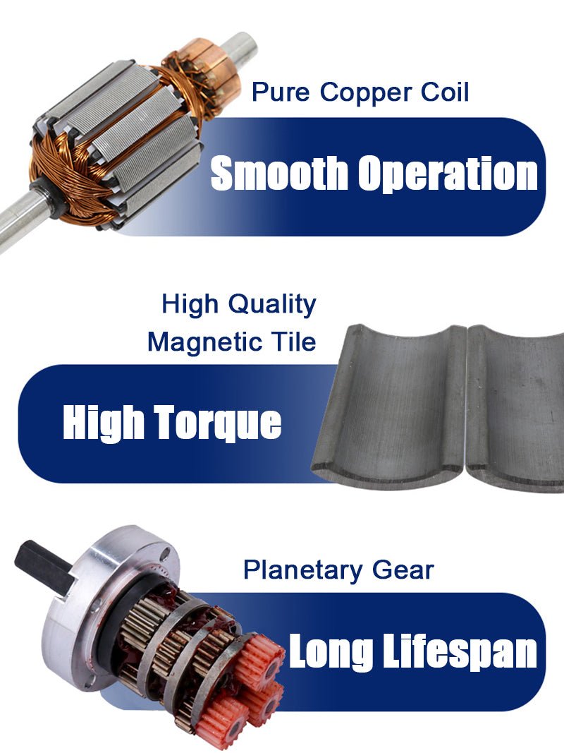 DC 12V/24V Planetary Reduction Gear Motor 10~500 RPM Large Torque 42XA775 CW/CCW - HomeDIYer