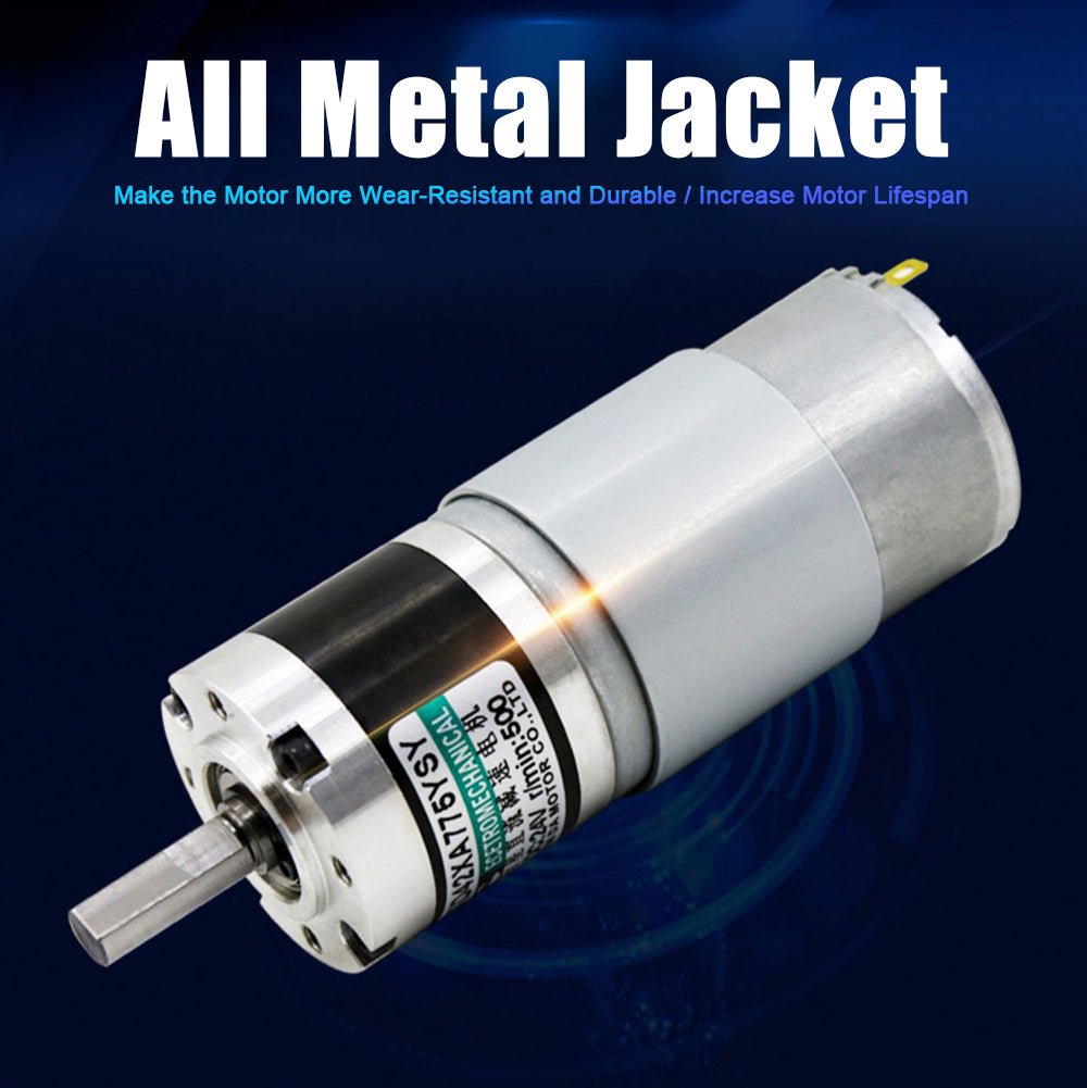 DC 12V/24V Planetary Reduction Gear Motor 10~500 RPM Large Torque 42XA775 CW/CCW - HomeDIYer