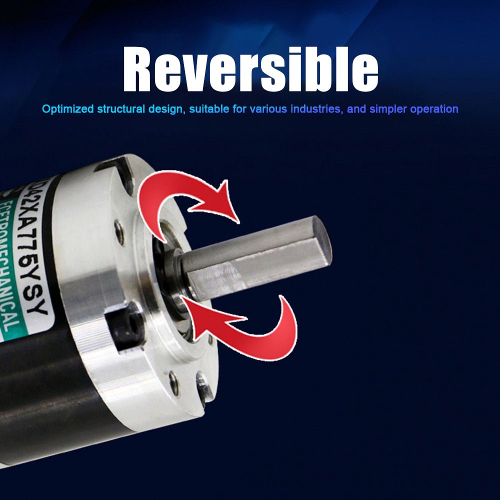 DC 12V/24V Planetary Reduction Gear Motor 10~500 RPM Large Torque 42XA775 CW/CCW - HomeDIYer