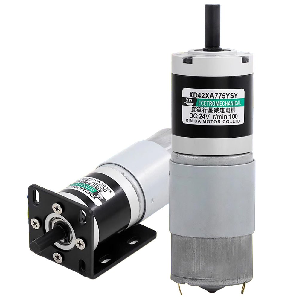 DC 12V/24V Planetary Reduction Gear Motor 10~500 RPM Large Torque 42XA775 CW/CCW - HomeDIYer